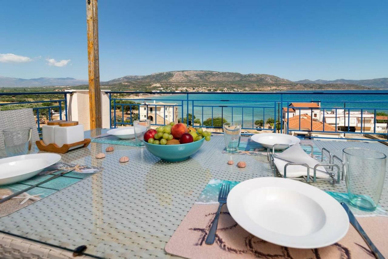 Seaview Flat Steps To The Beach Karavostasi  Exterior foto